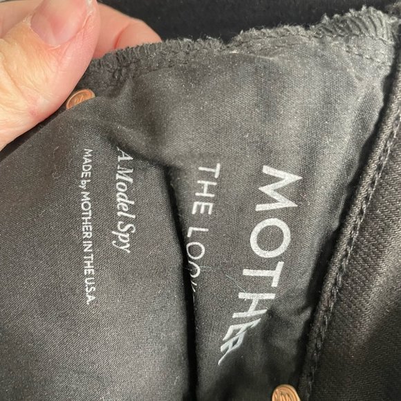 MOTHER The Looker Skinny Denim Jeans A Model Spy Black size 25 - Picture 5 of 9